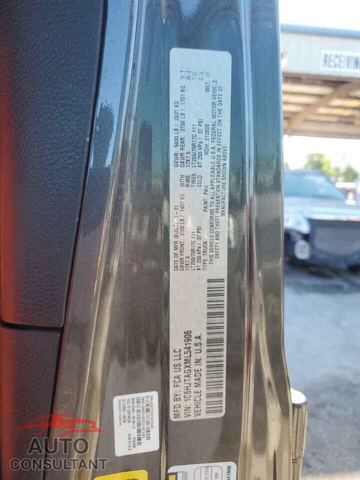 JEEP GLADIATOR 2021 - 1C6HJTAGXML541906