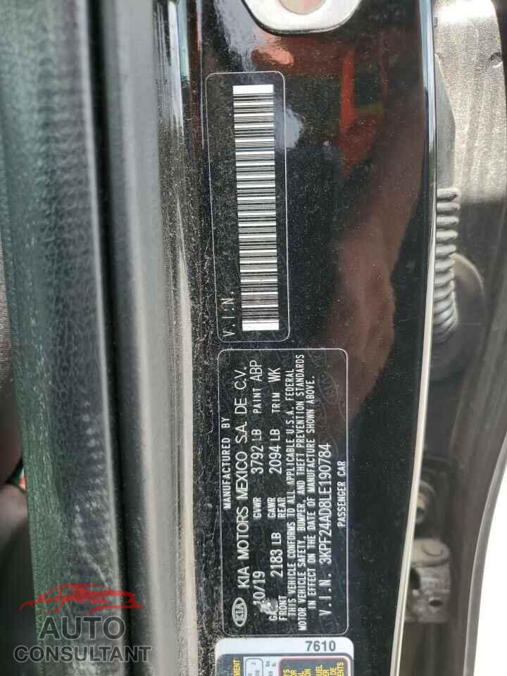 KIA FORTE 2020 - 3KPF24AD8LE190784