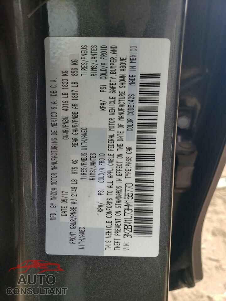MAZDA 3 2017 - 3MZBN1U73HM155770