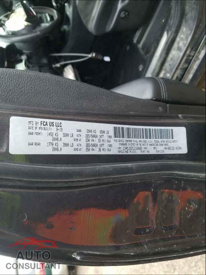 DODGE DURANGO 2020 - 1C4RDJDG7LC124665