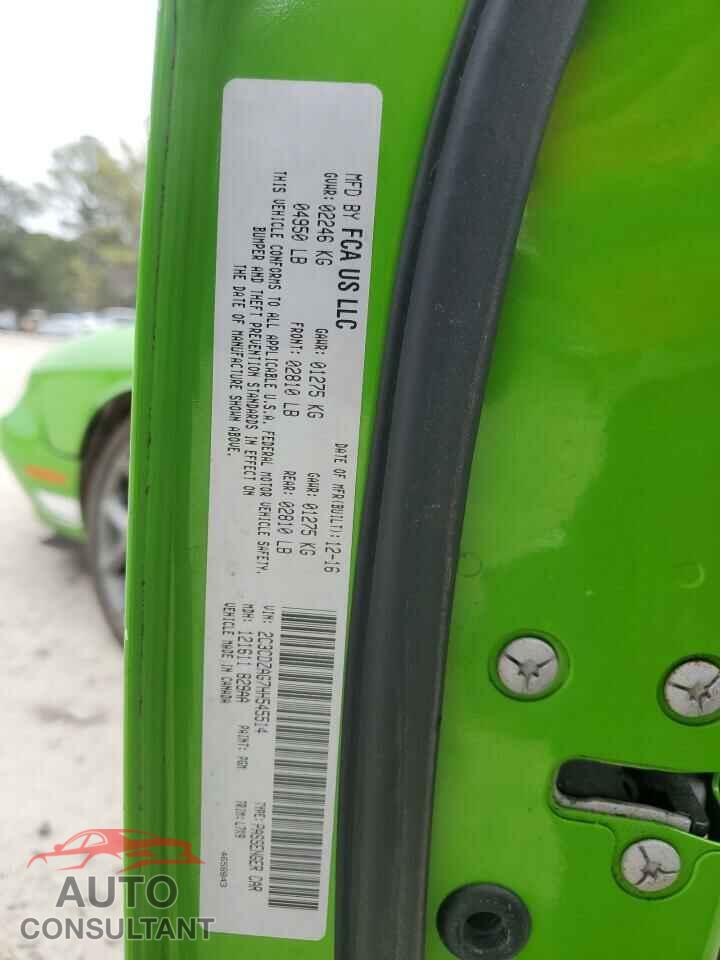 DODGE CHALLENGER 2017 - 2C3CDZAG7HH545514