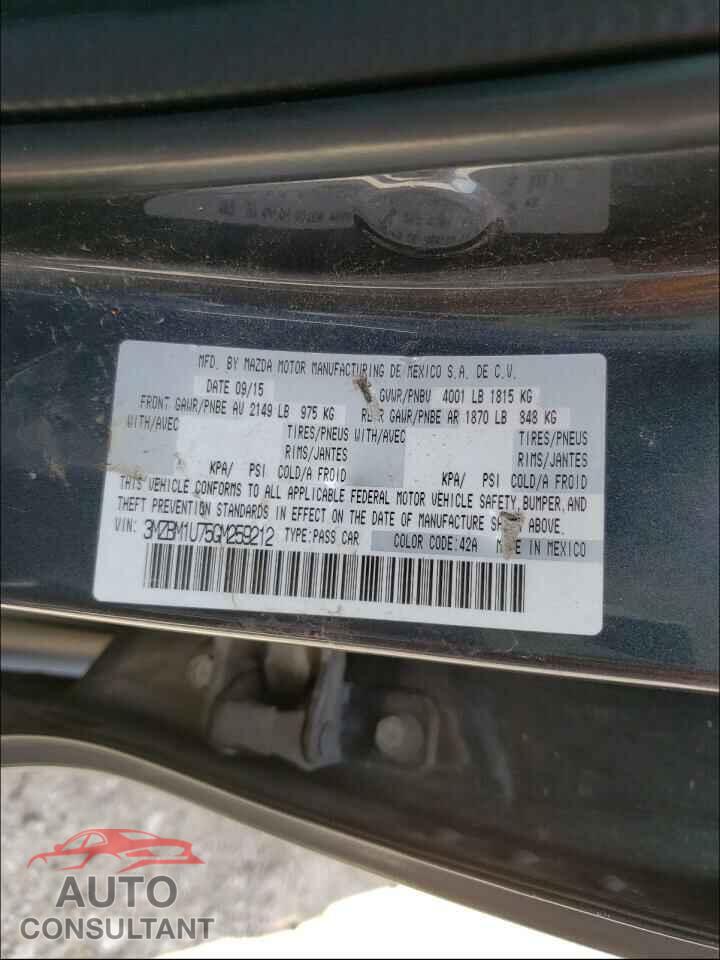 MAZDA 3 2016 - 3MZBM1U75GM259212