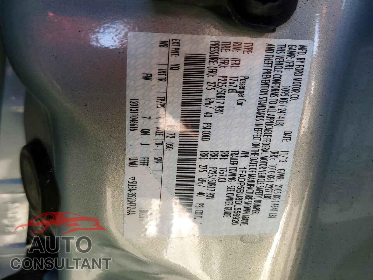 FORD CMAX 2013 - 1FADP5BU8DL556920