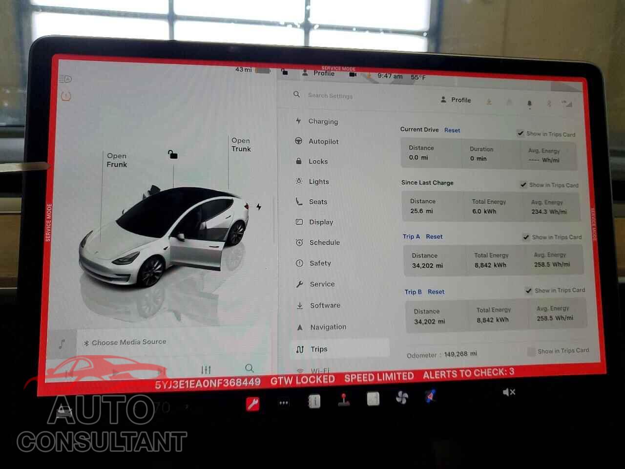 TESLA MODEL 3 2022 - 5YJ3E1EA0NF368449