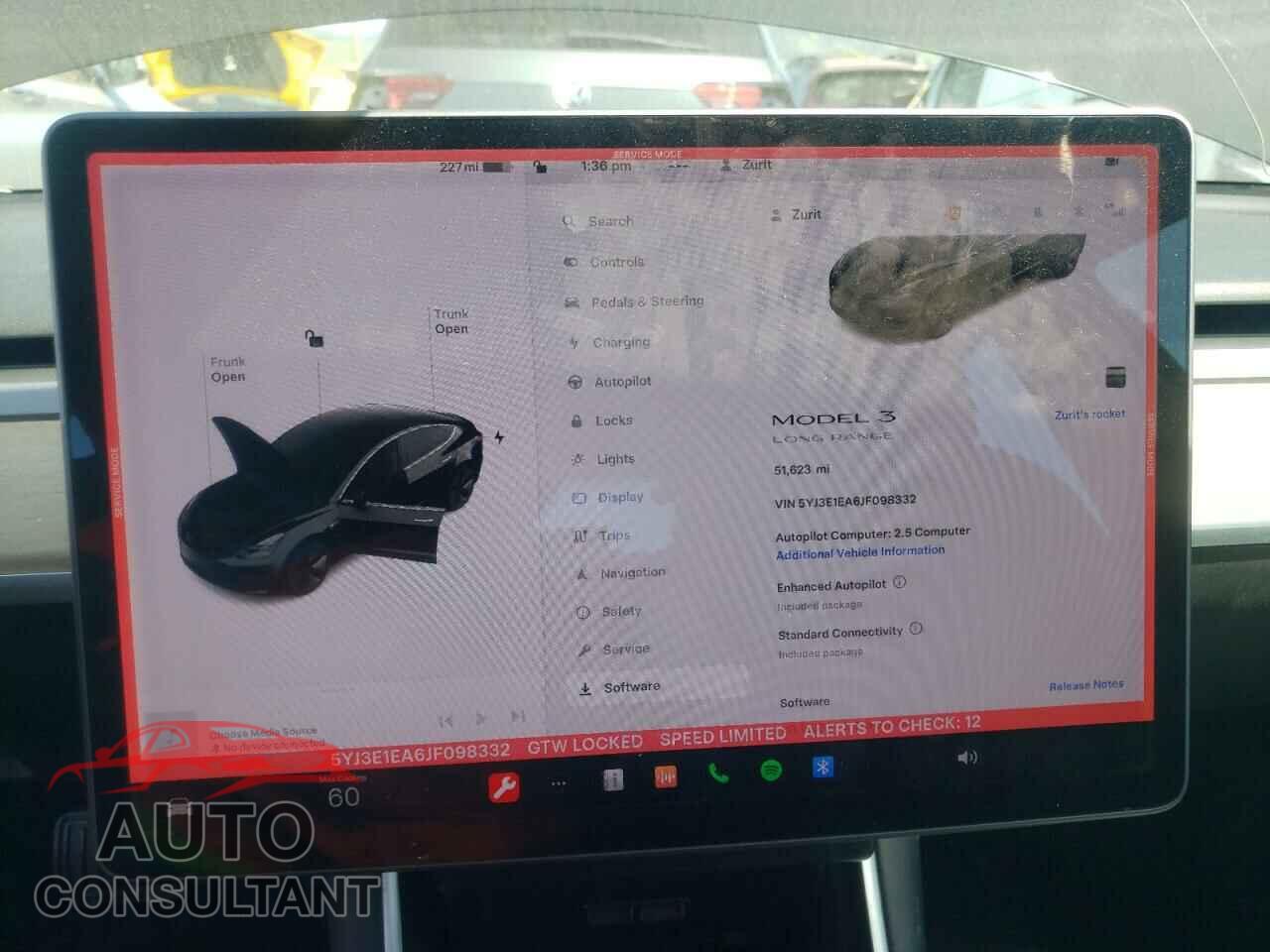 TESLA MODEL 3 2018 - 5YJ3E1EA6JF098332