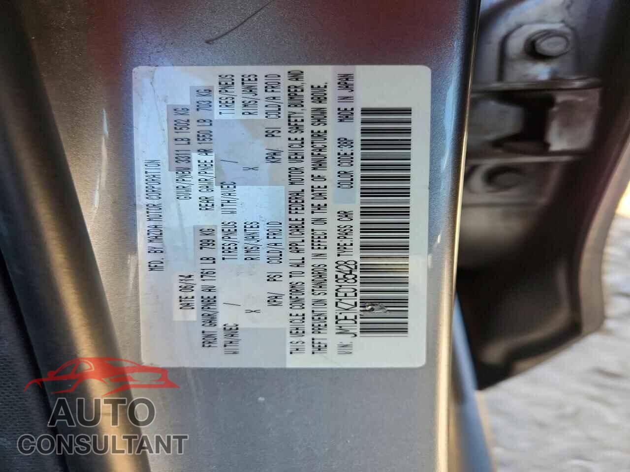MAZDA 2 2014 - JM1DE1KZ1E0185428