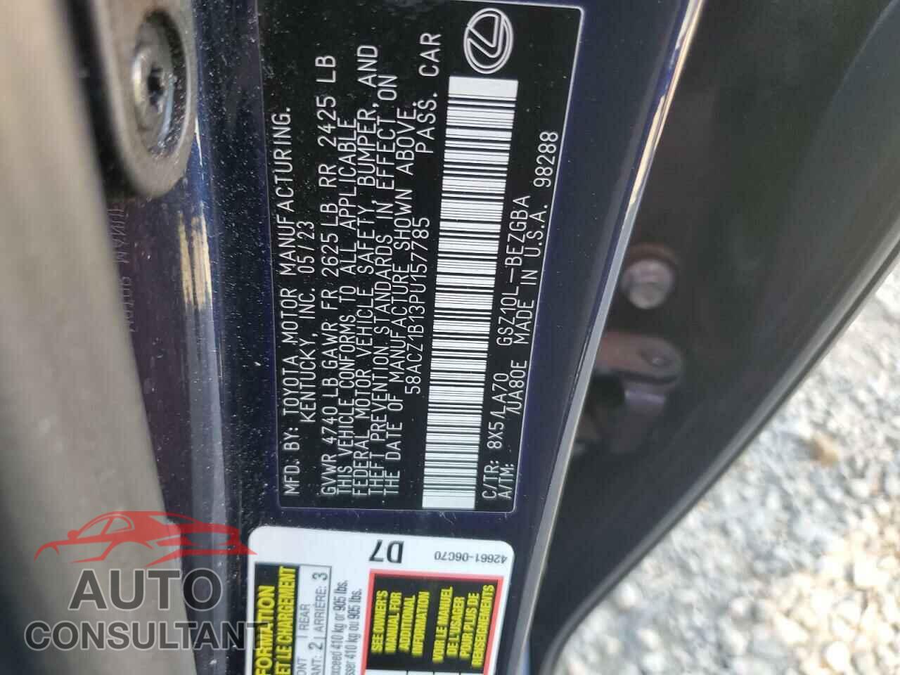 LEXUS ES350 2023 - 58ACZ1B13PU157785