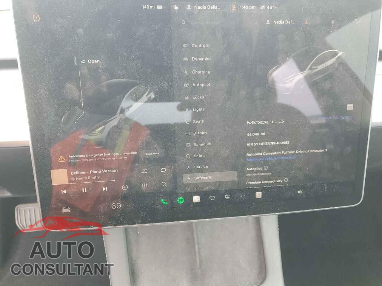 TESLA MODEL 3 2023 - 5YJ3E1EA7PF400963