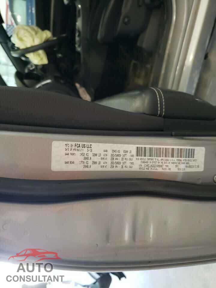 DODGE DURANGO 2016 - 1C4RDJAG6GC408007