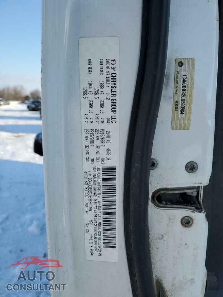 JEEP COMPASS 2012 - 1C4NJDBB2CD583984