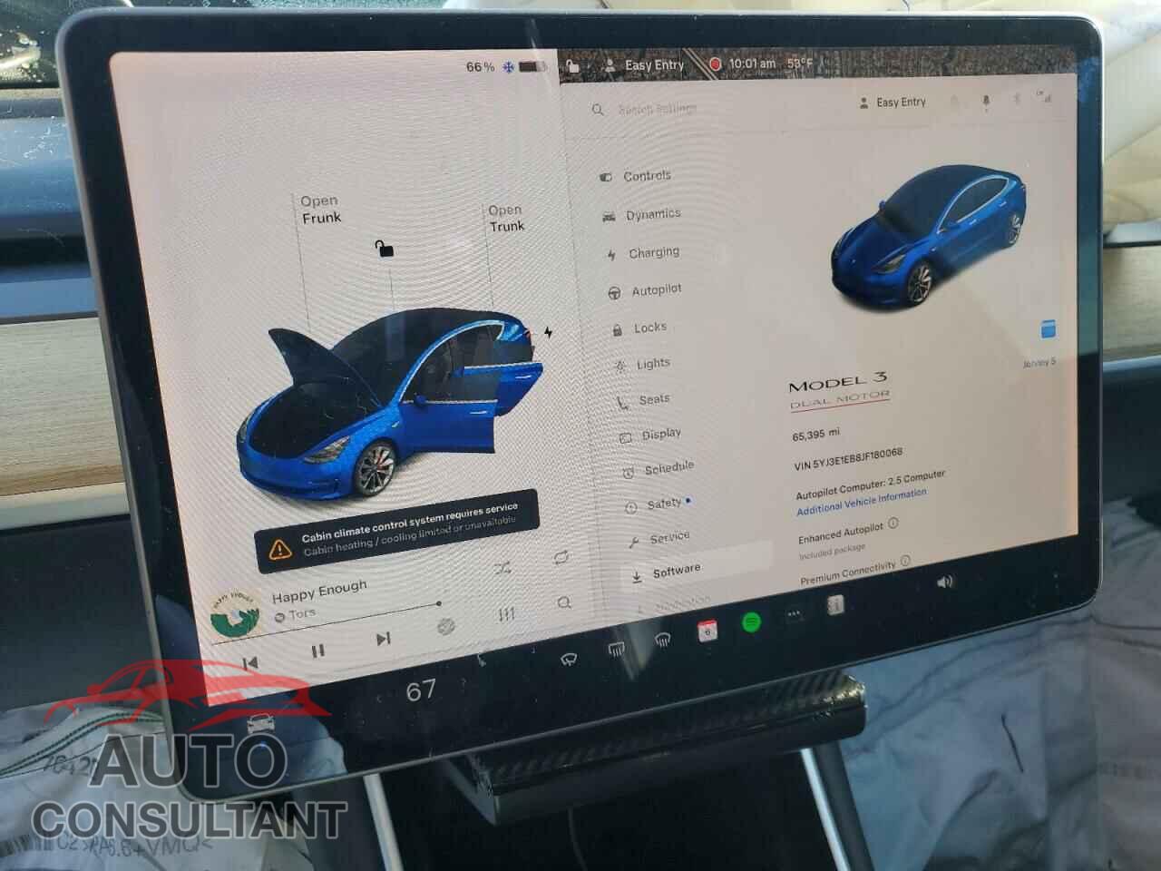 TESLA MODEL 3 2018 - 5YJ3E1EB8JF180068