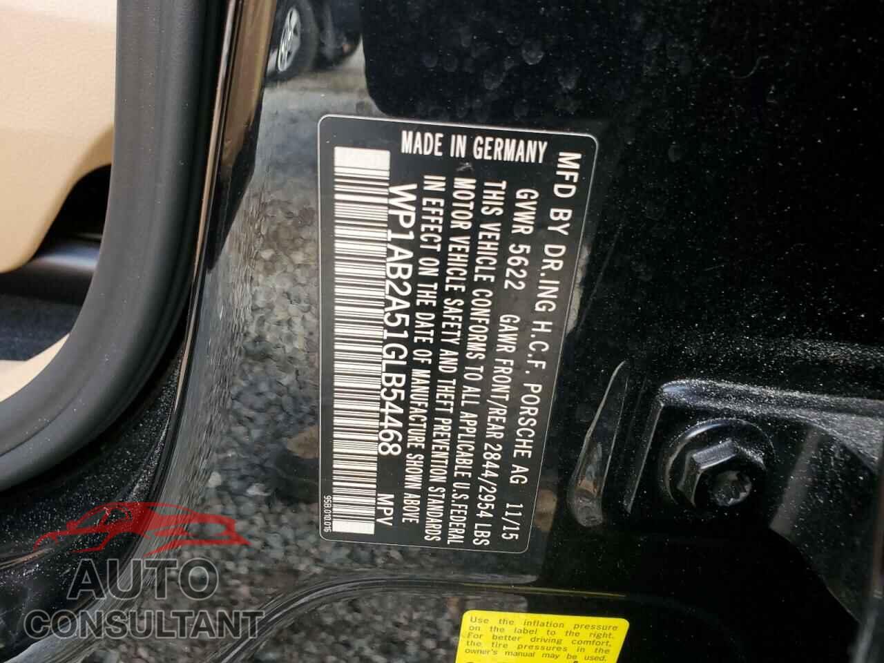 PORSCHE MACAN 2016 - WP1AB2A51GLB54468