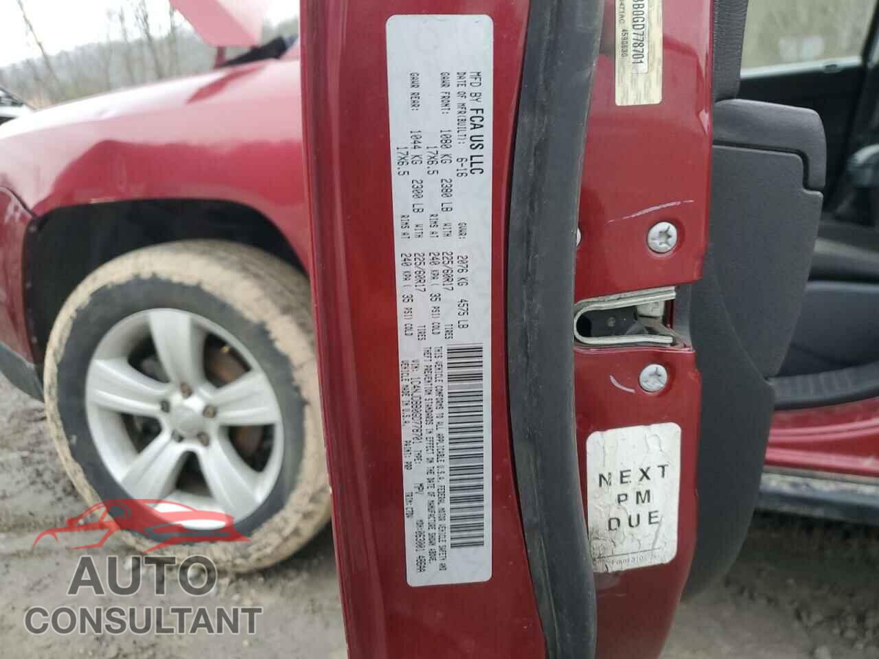 JEEP COMPASS 2016 - 1C4NJDBB0GD778701