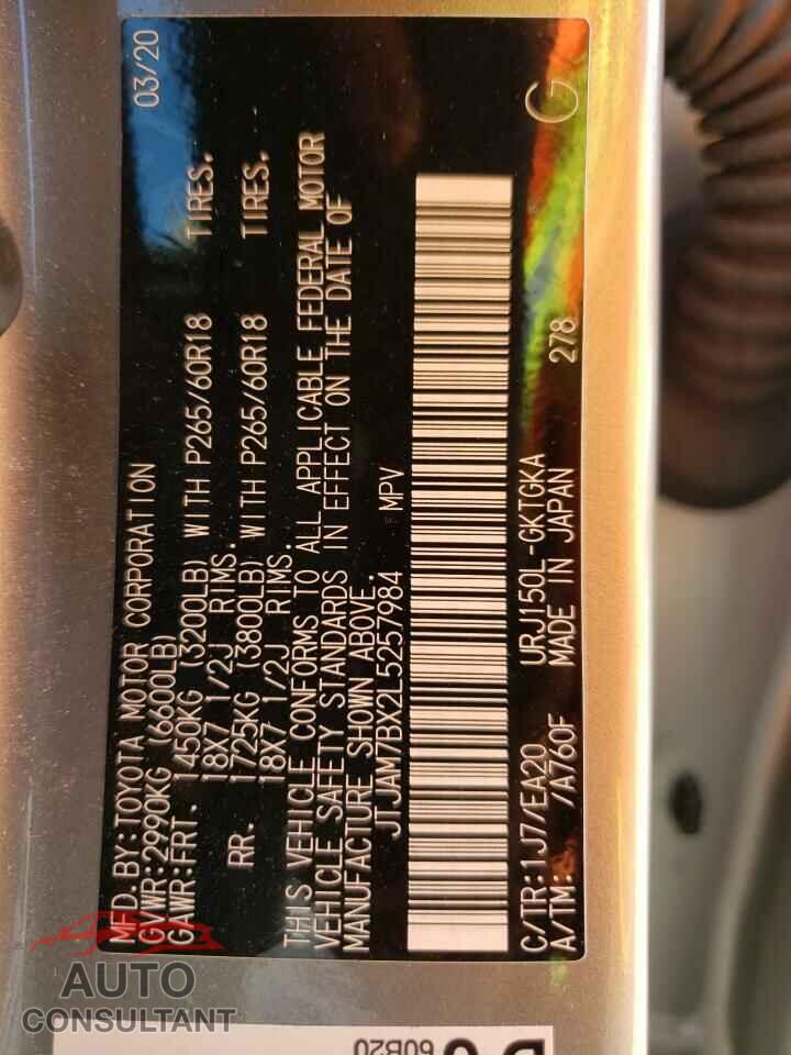 LEXUS GX 2020 - JTJAM7BX2L5257984