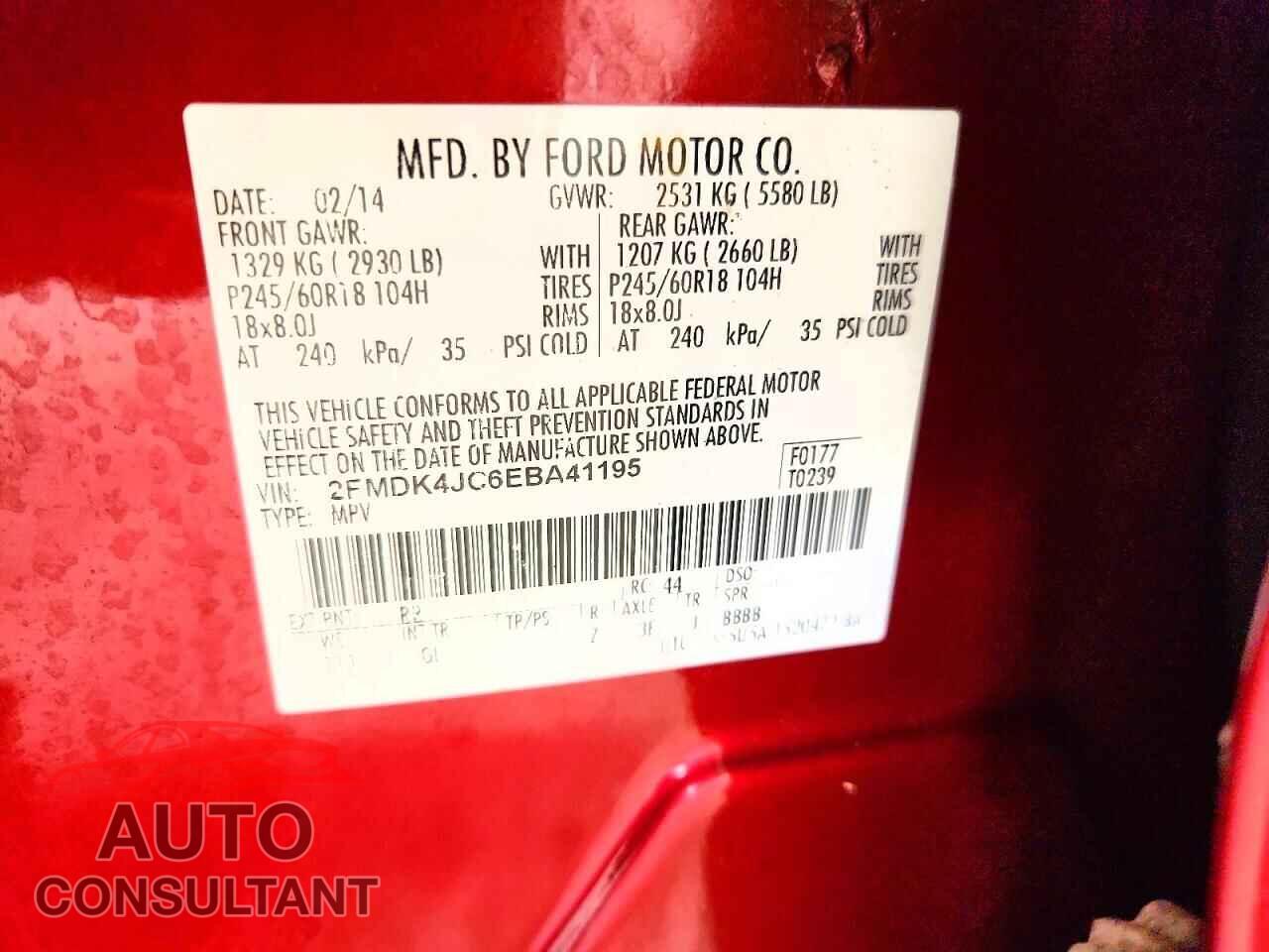 FORD EDGE 2014 - 2FMDK4JC6EBA41195