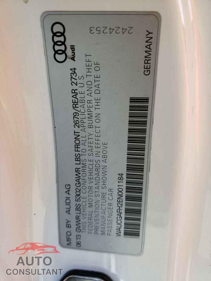 AUDI S5/RS5 2014 - WAUCGAFH2EN001184