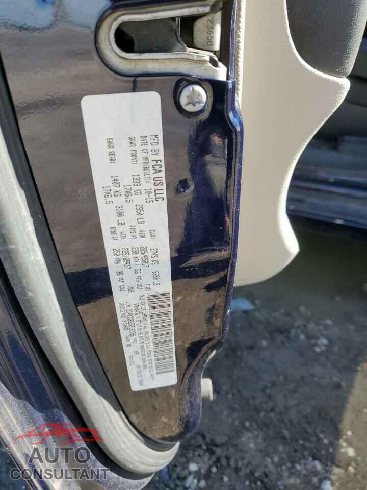 DODGE CARAVAN 2016 - 2C4RDGBG5GR162396