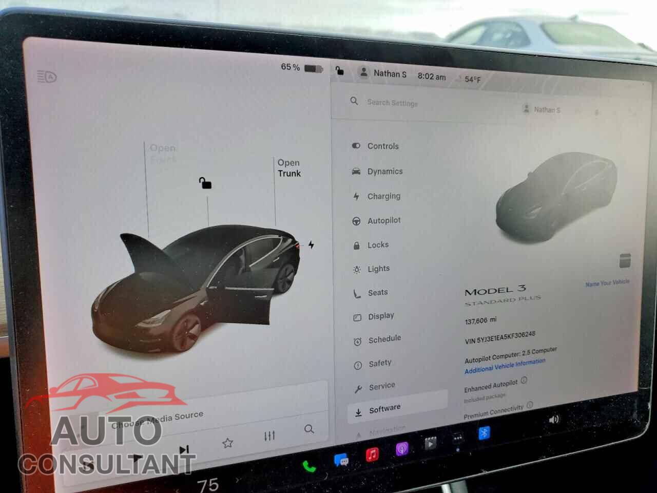 TESLA MODEL 3 2019 - 5YJ3E1EA5KF306248
