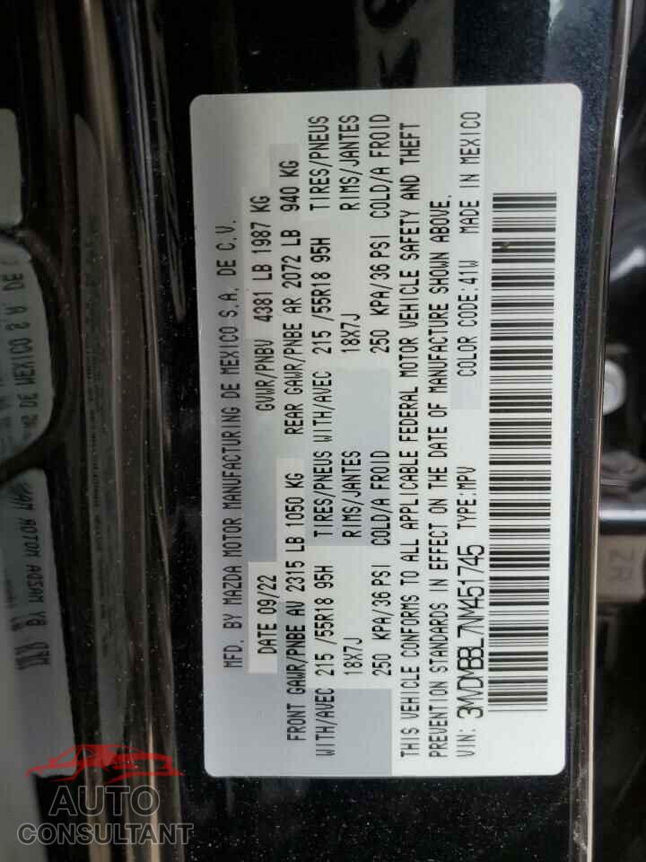 MAZDA CX30 2022 - 3MVDMBBL7NM451745