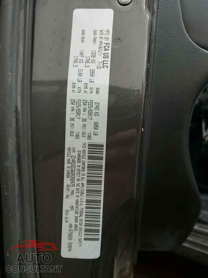 DODGE CARAVAN 2016 - 2C4RDGEG6GR392475