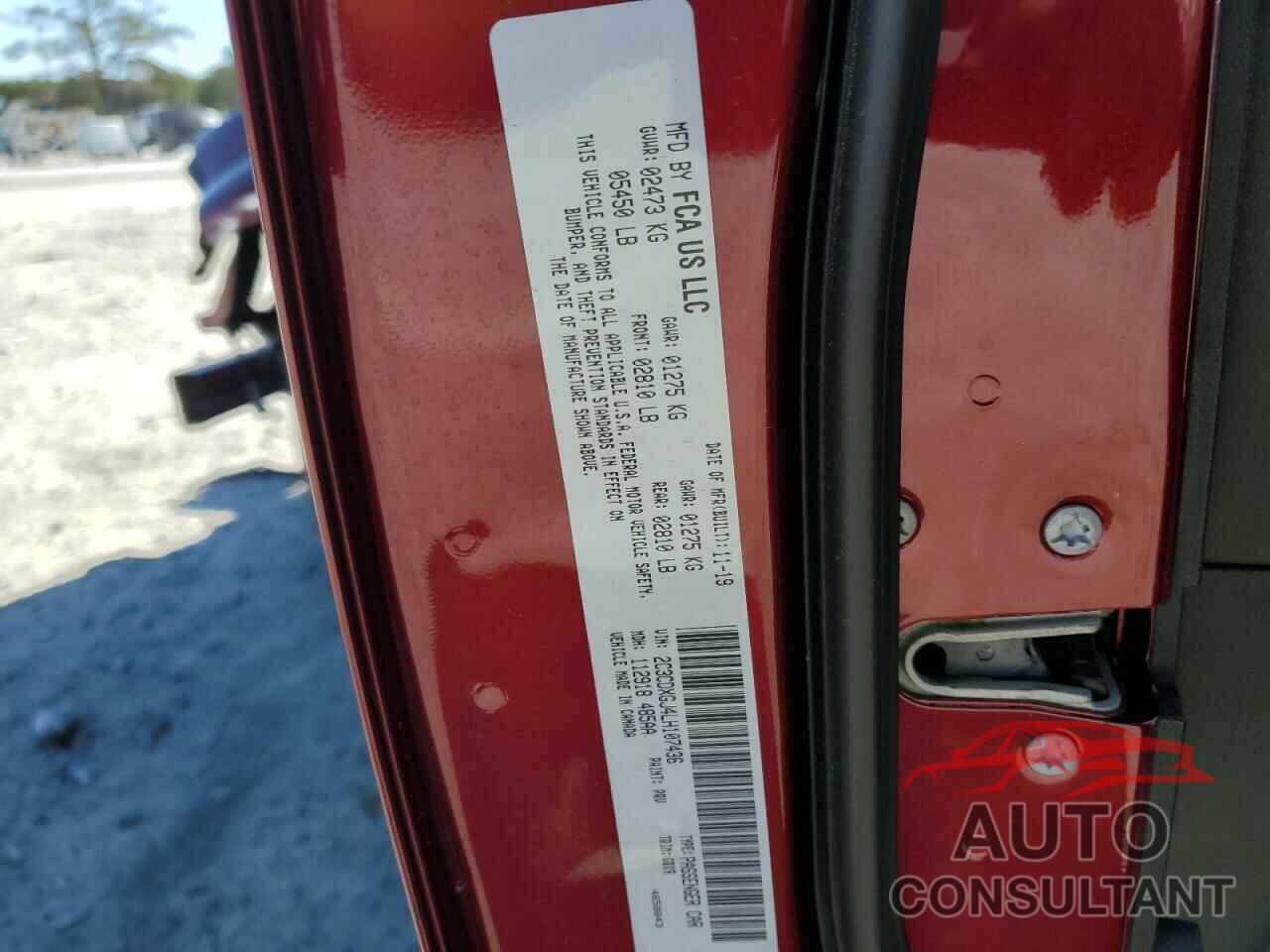 DODGE CHARGER 2020 - 2C3CDXGJ4LH107436