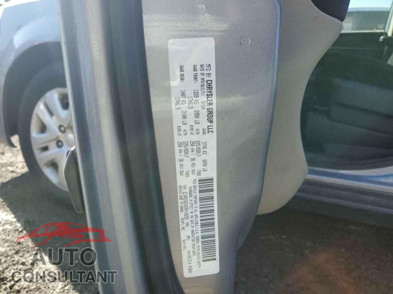 DODGE CARAVAN 2014 - 2C4RDGBG4ER416659