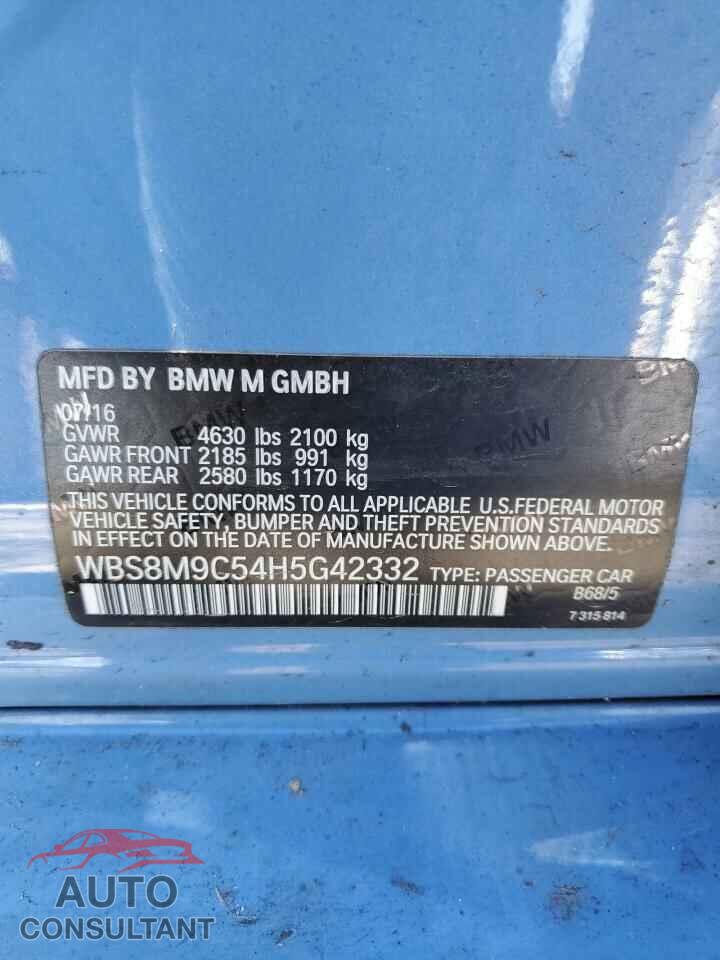 BMW M3 2017 - WBS8M9C54H5G42332