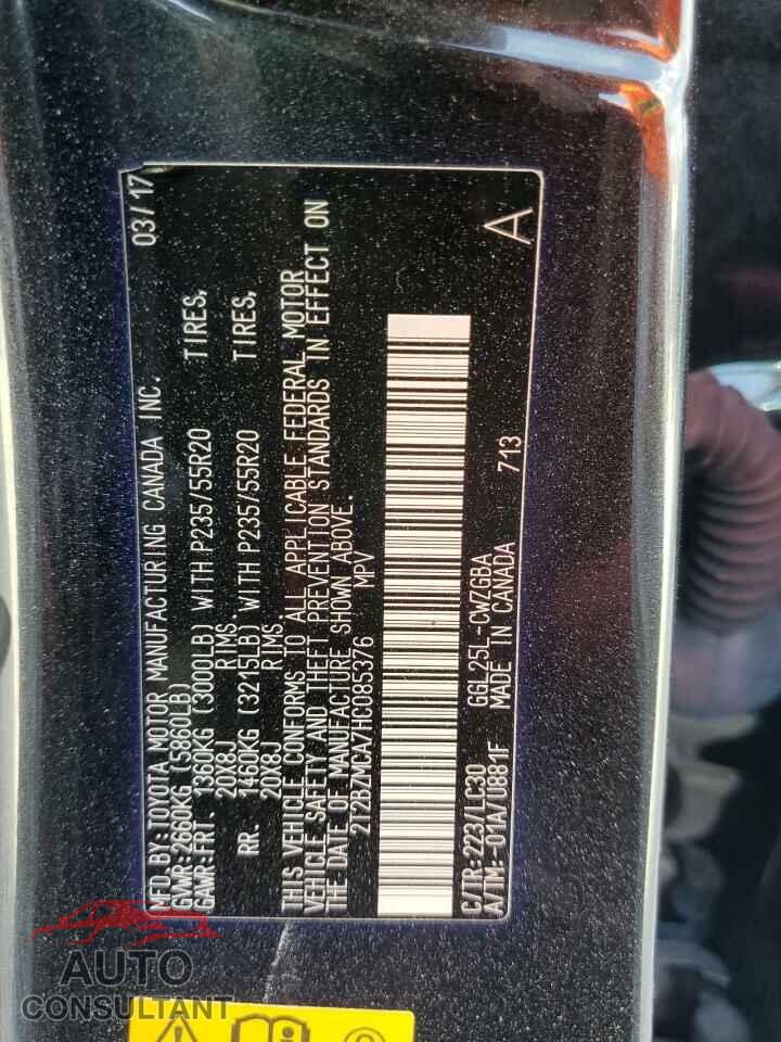 LEXUS RX350 2017 - 2T2BZMCA7HC085376