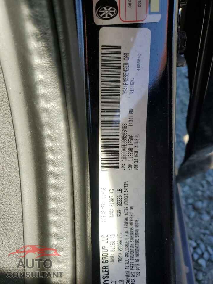 DODGE AVENGER 2011 - 1B3BD4FB8BN506499