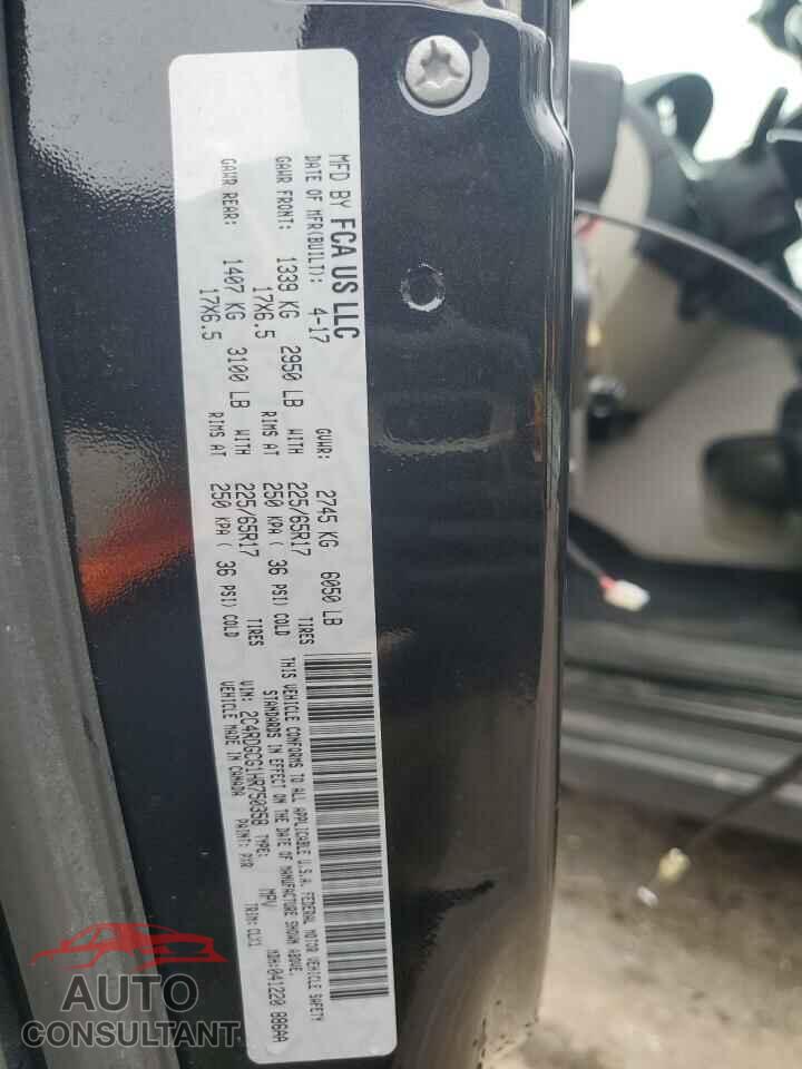 DODGE CARAVAN 2017 - 2C4RDGCG1HR750358