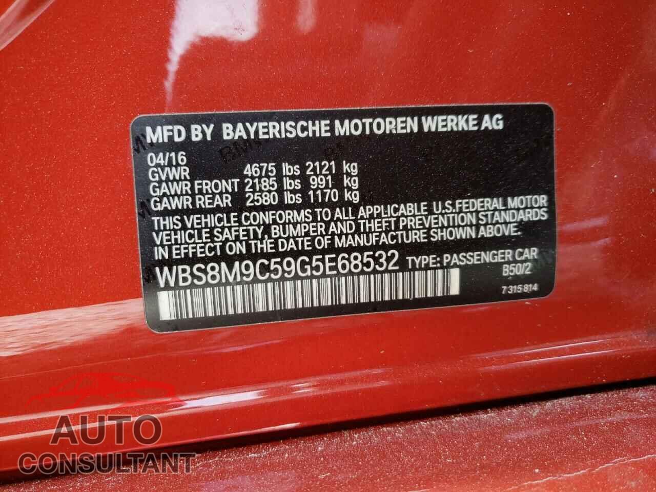 BMW M3 2016 - WBS8M9C59G5E68532