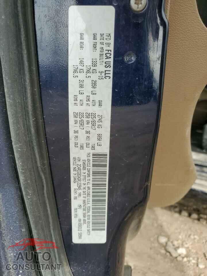 DODGE CARAVAN 2016 - 2C4RDGBGXGR122945