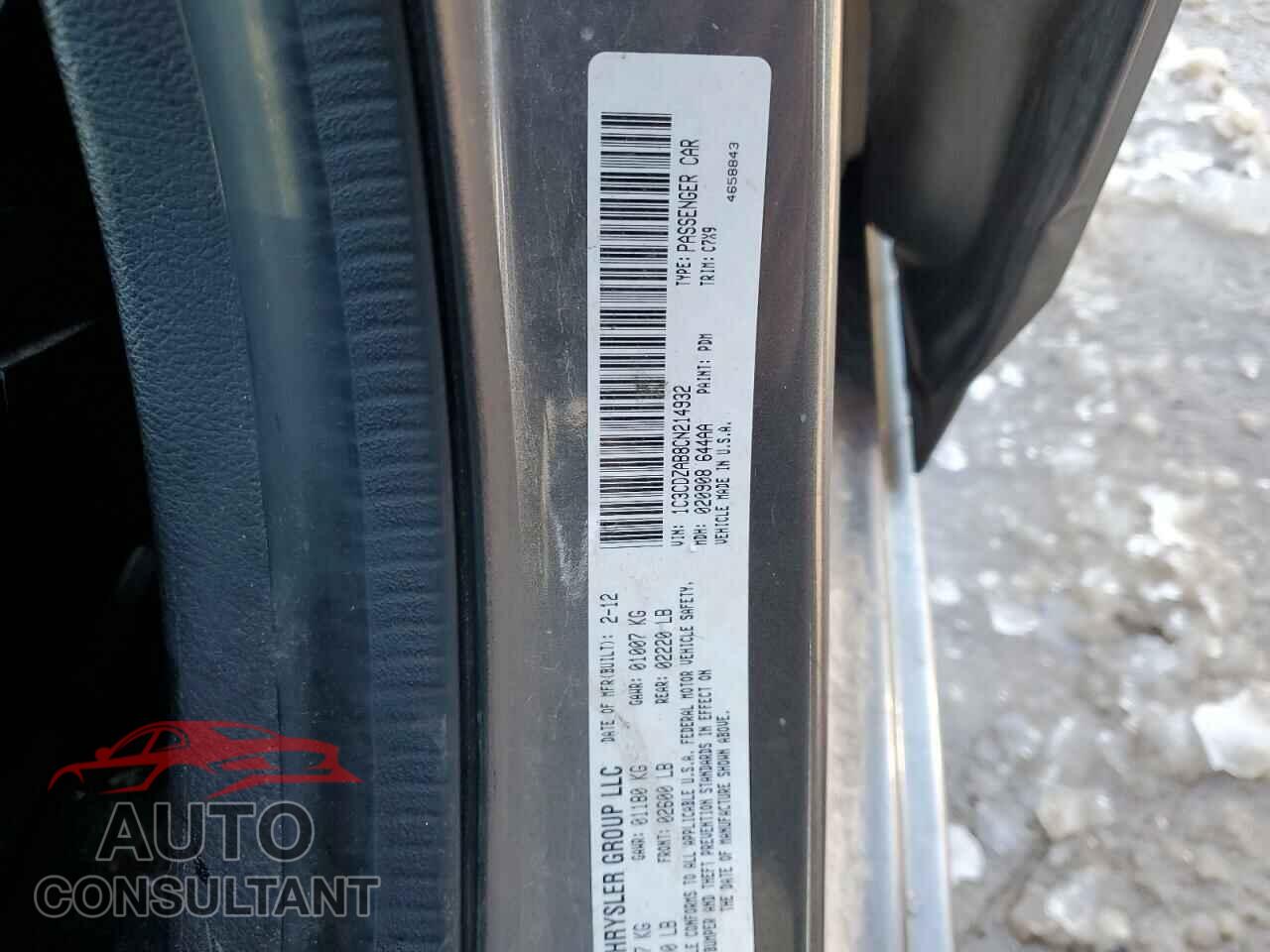 DODGE AVENGER 2012 - 1C3CDZAB8CN214932