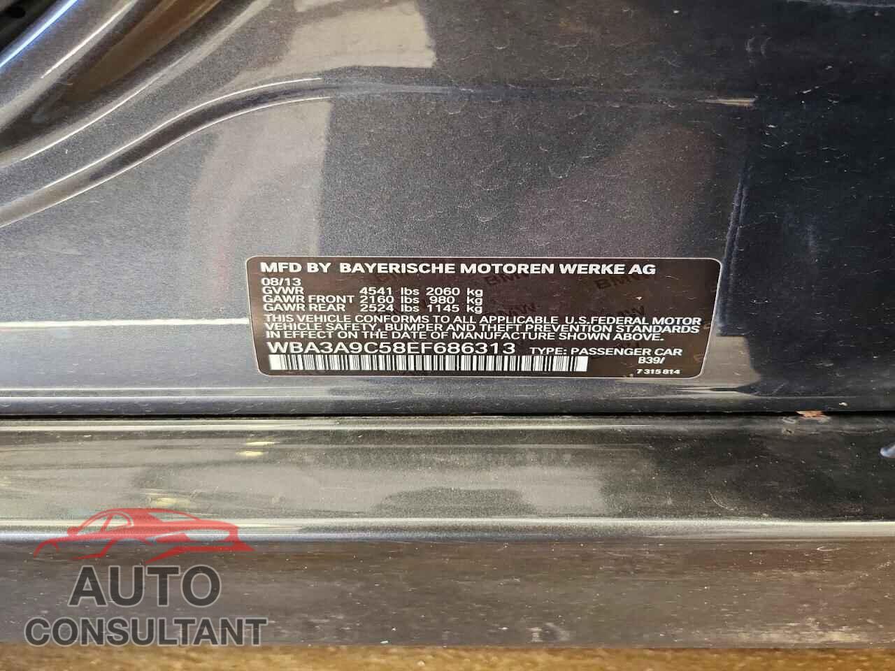BMW 3 SERIES 2014 - WBA3A9C58EF686313