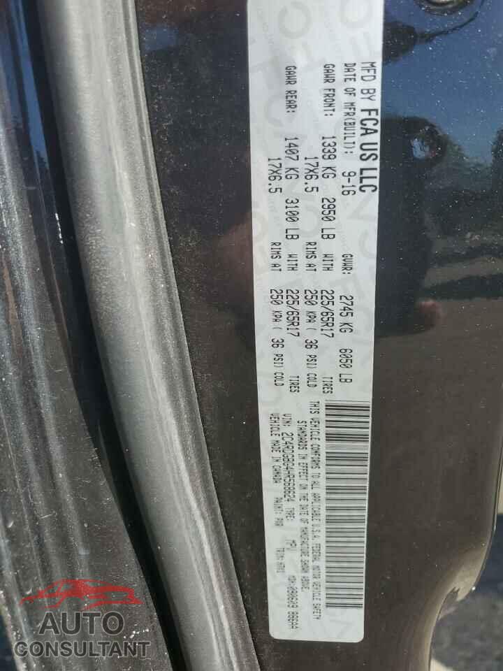 DODGE CARAVAN 2017 - 2C4RDGBG4HR568624