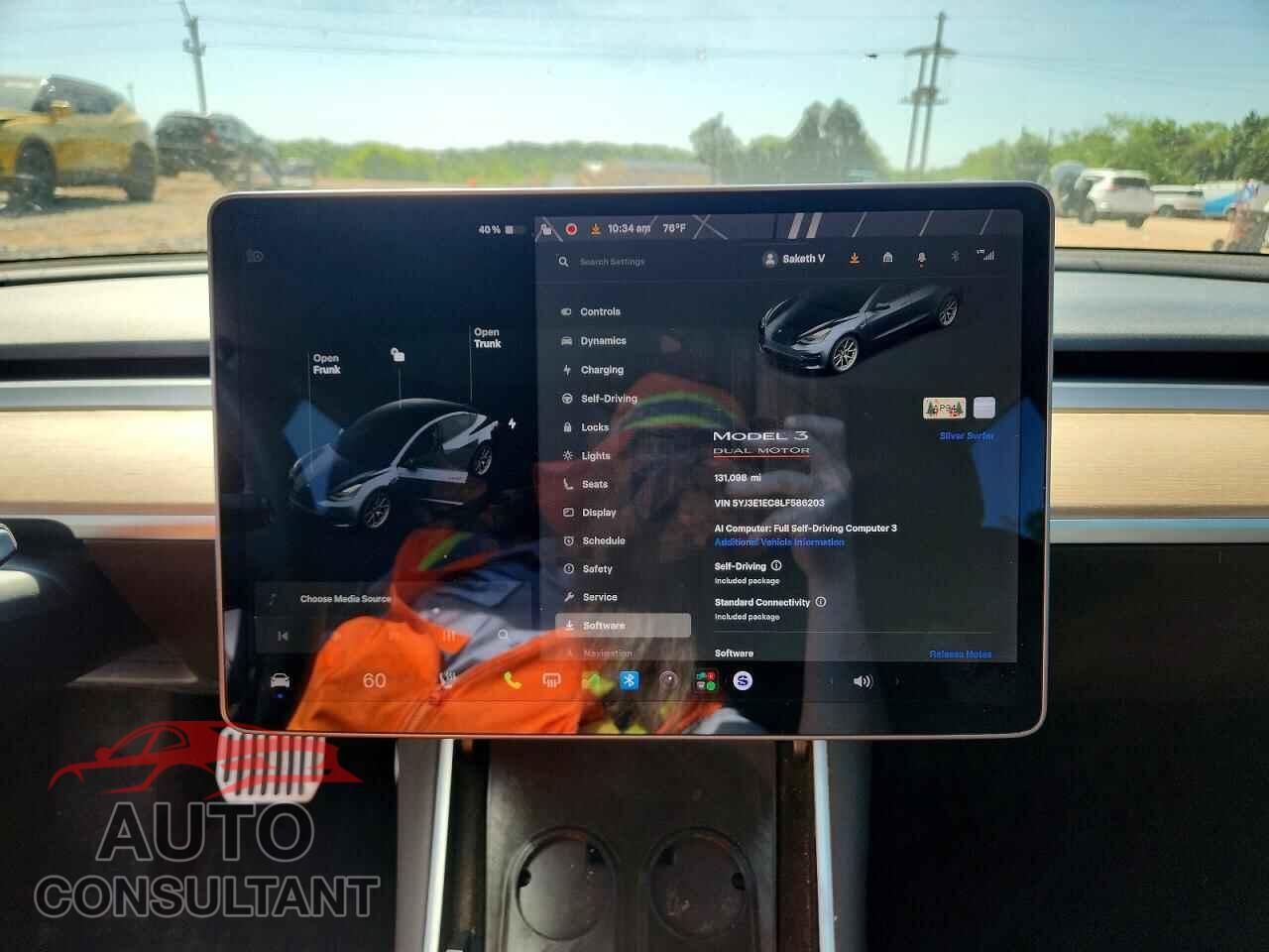 TESLA MODEL 3 2020 - 5YJ3E1EC8LF586203