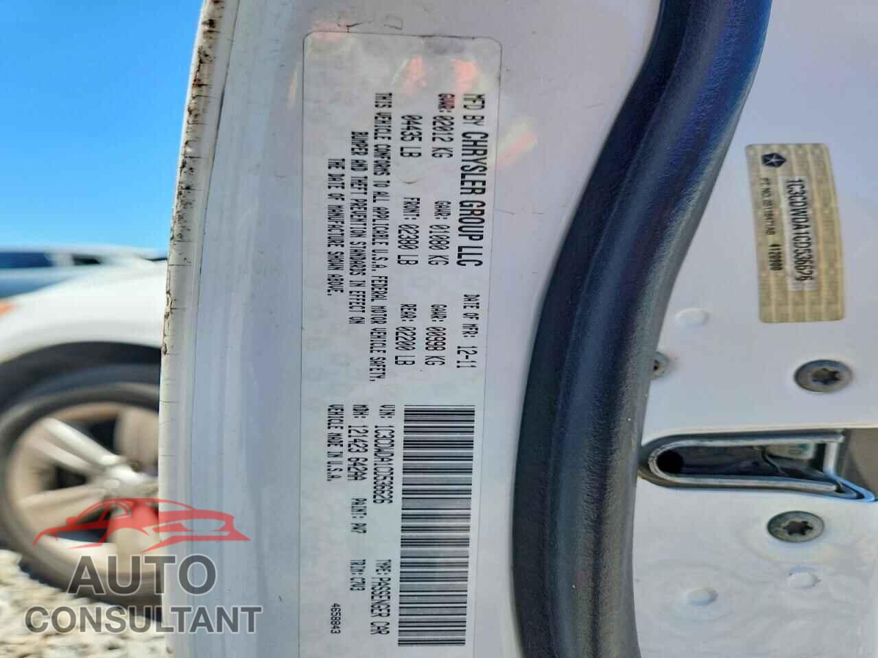 DODGE CALIBER 2012 - 1C3CDWDA1CD536626