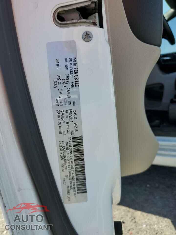 DODGE CARAVAN 2016 - 2C4RDGCG4GR348090