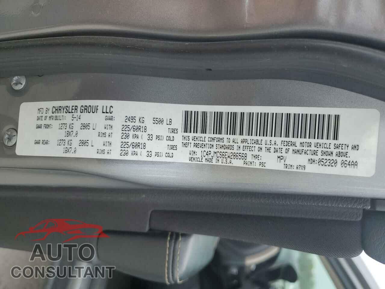 JEEP GRAND CHER 2014 - 1C4PJMCS6EW286568
