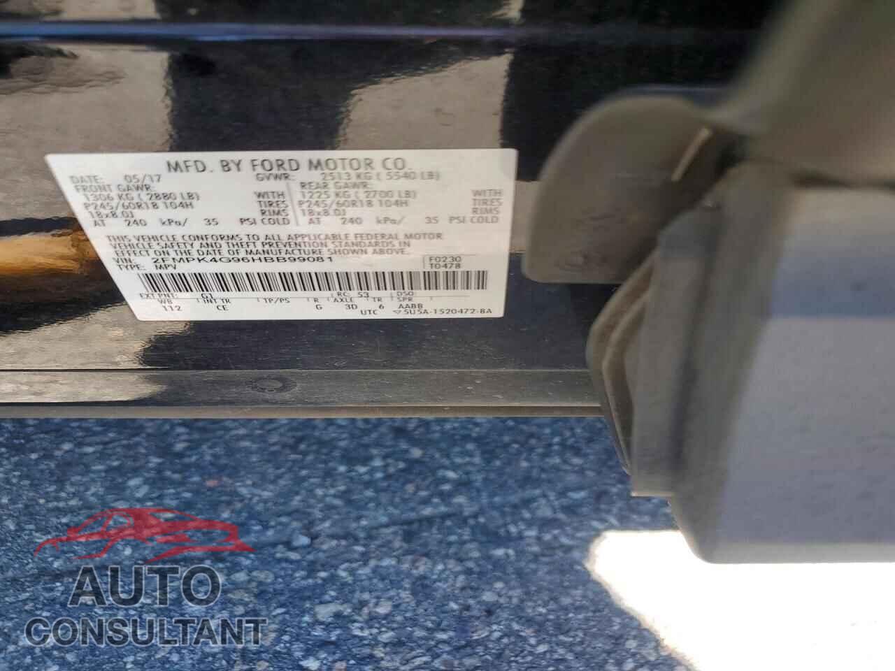 FORD EDGE 2017 - 2FMPK4G96HBB99081