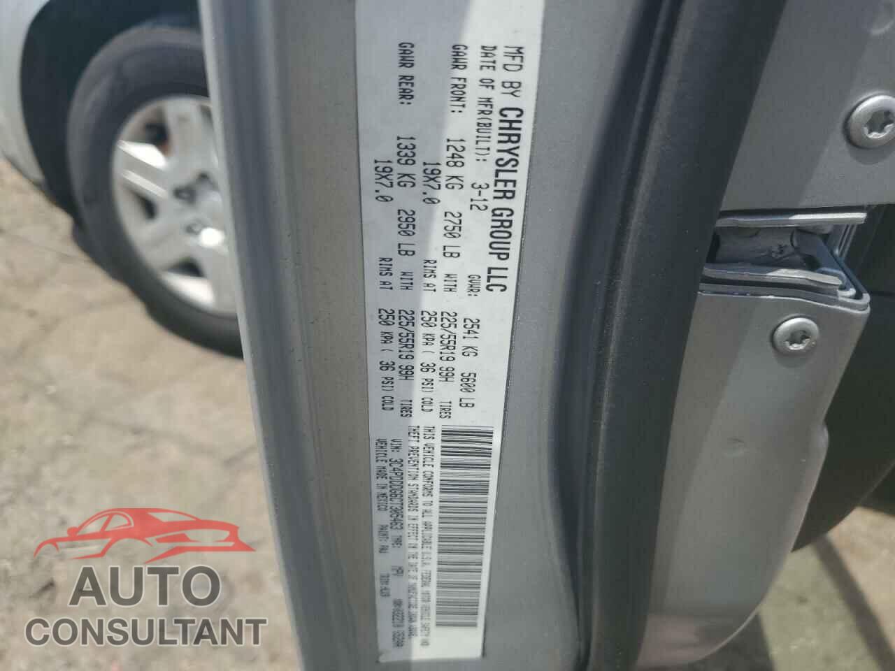 DODGE JOURNEY 2012 - 3C4PDCAB2CT388747