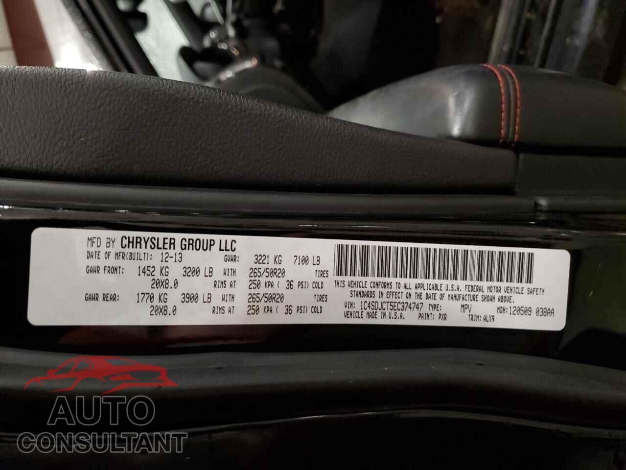DODGE DURANGO 2014 - 1C4SDJCT5EC374747