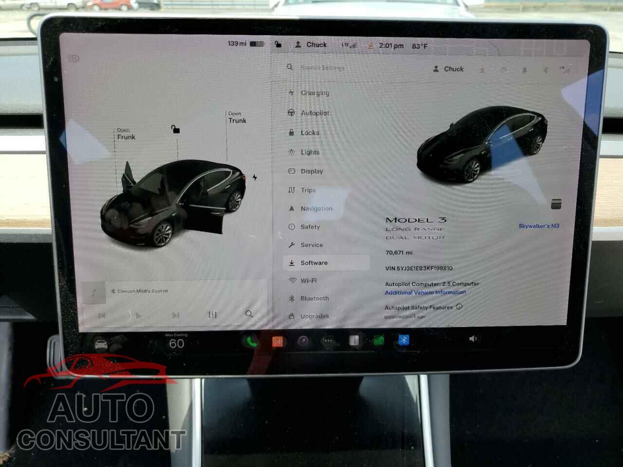 TESLA MODEL 3 2019 - 5YJ3E1EB3KF199810