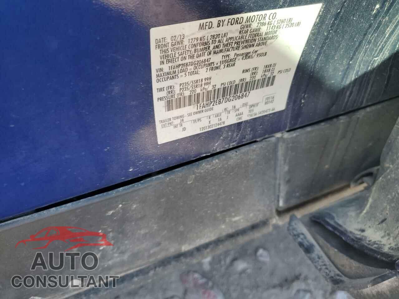 FORD TAURUS 2013 - 1FAHP2E87DG206847