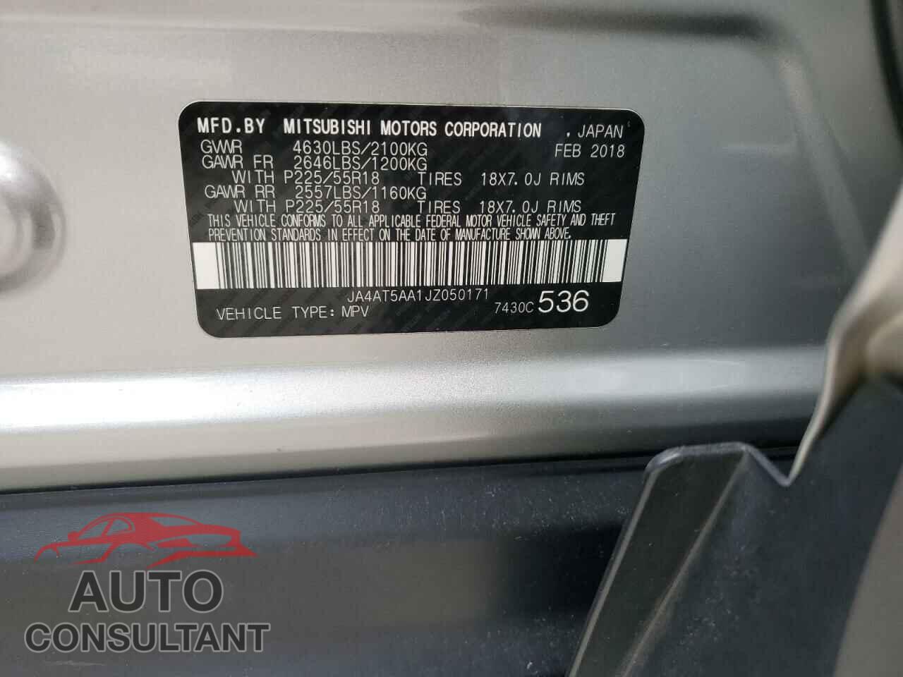MITSUBISHI ECLIPSE 2018 - JA4AT5AA1JZ050171