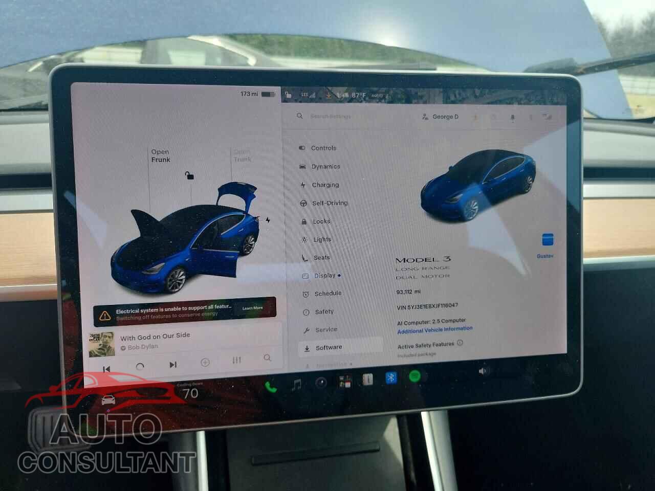 TESLA MODEL 3 2018 - 5YJ3E1EBXJF116047