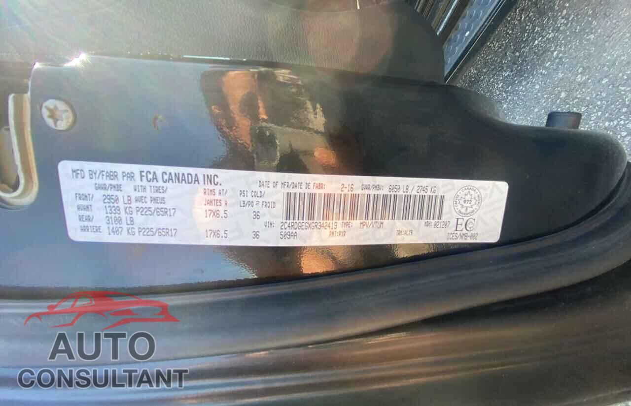 DODGE CARAVAN 2016 - 2C4RDGEGXGR342419
