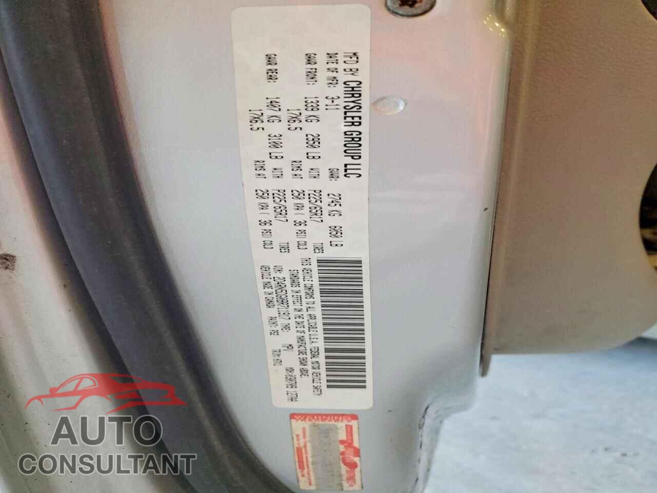 DODGE CARAVAN 2011 - 2D4RN5DG0BR711917