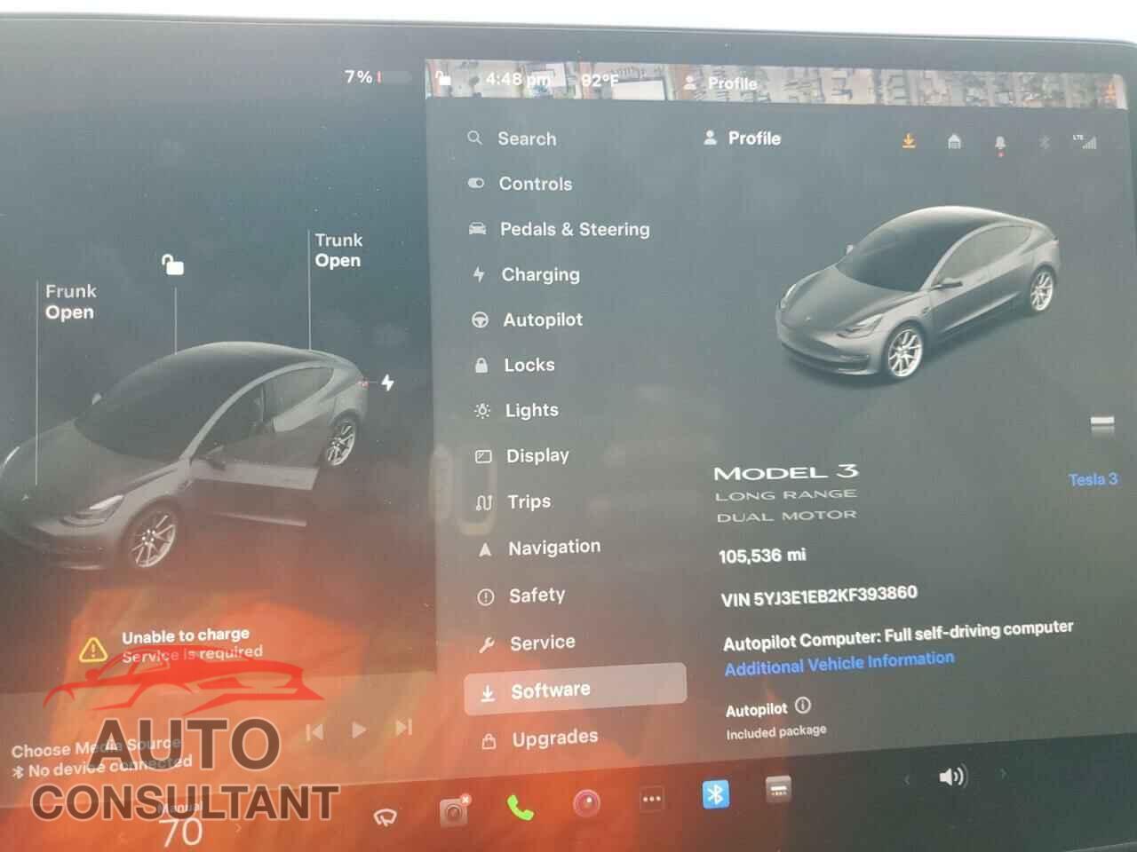 TESLA MODEL 3 2019 - 5YJ3E1EB2KF393860