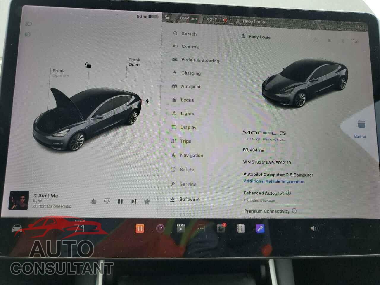 TESLA MODEL 3 2018 - 5YJ3E1EA9JF012110